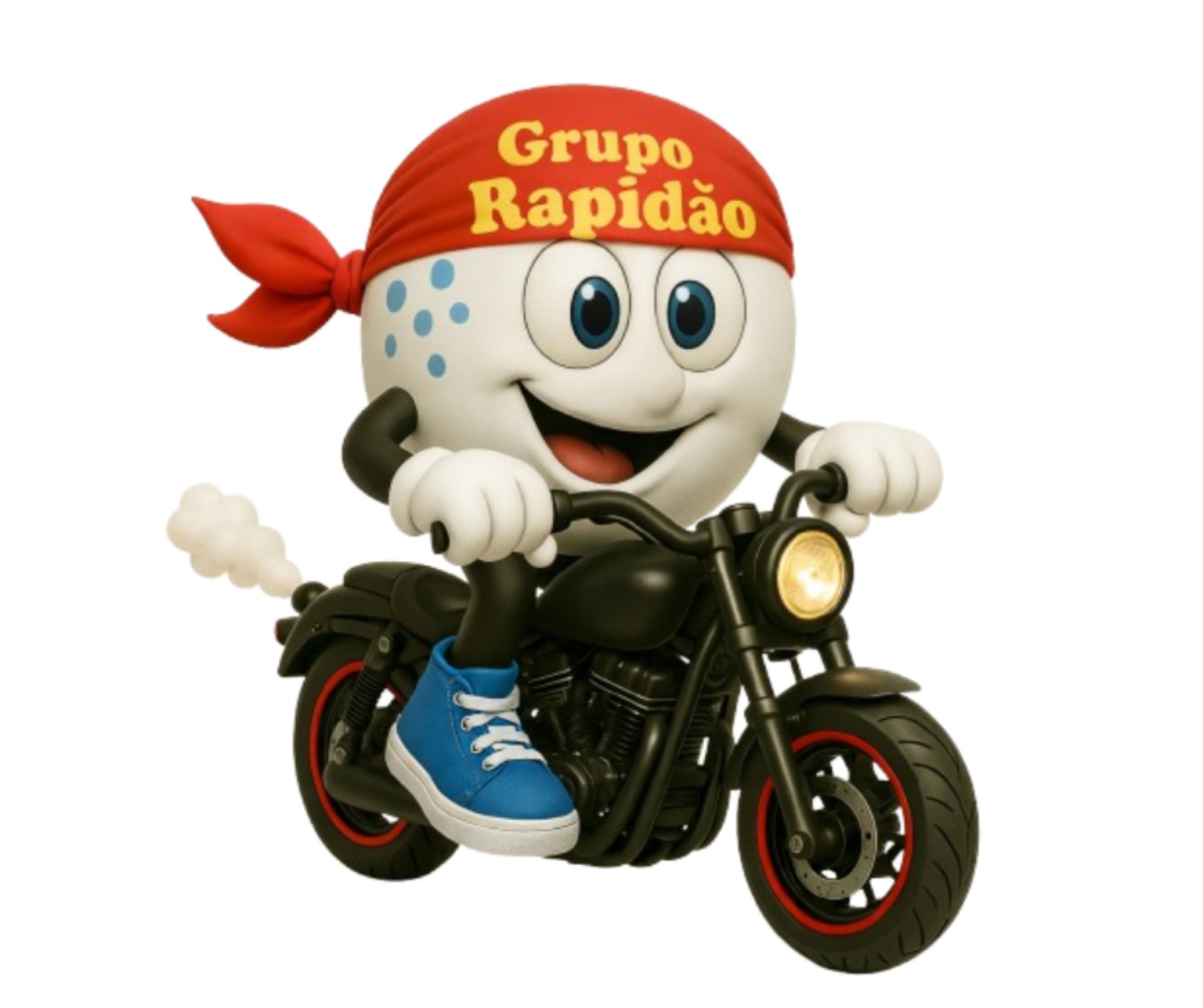 Mascote Grupo Rapidão de moto